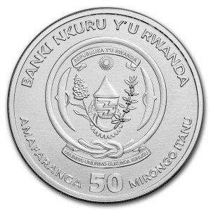 Moneda de Plata Cocodrilo del Nilo 1 oz 2023 BU reverso