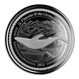 Moneda 4 / EC8 Ballena Jorobada de Plata 1 oz 2021 BU