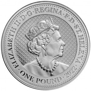 Moneda Fauna de la India: El Rinoceronte de Plata 1 oz 2022 BU anverso