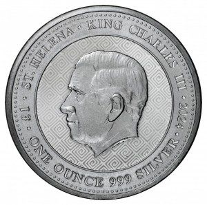 Moneda de Plata Búho ateniense de Santa Helena 1 oz 2024 BU anverso
