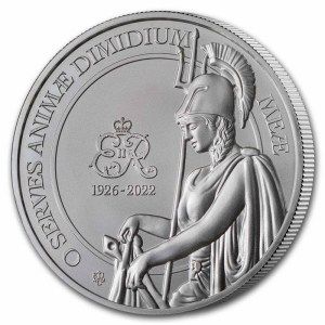 Moneda de Plata Memorial Isabel II de Santa Helena 1 oz 2023 BU lateral