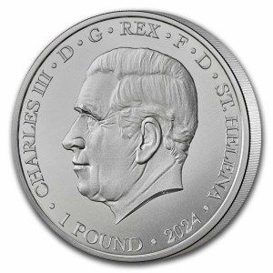 Moneda de Plata Reina Hada Una y el León 1 oz 2024 BU Lateral