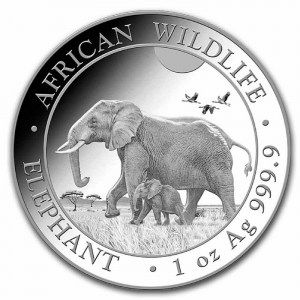 Moneda Elefante de Somalia de Plata 1 oz 2022 BU