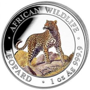 Moneda Leopardo de Plata 1 oz 2022 Color-BU