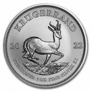 Moneda Krugerrand de Plata 1 oz 2022 BU