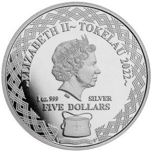 Moneda Autillo Bigotudo de Plata 1 oz 2022 BU reverso
