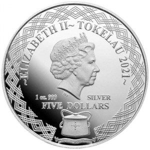 Moneda Búho Cornudo de Plata 1 oz 2021 reverso