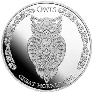 Moneda Búho Cornudo de Plata 1 oz 2021