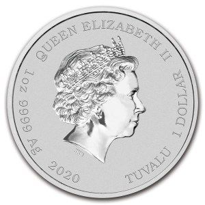 Moneda John Wayne de Tuvalu de Plata 1 oz 2020 reverso