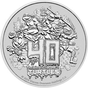 Moneda de Plata Tortugas Ninjas - 40 Aniversario 1 oz 2024 BU