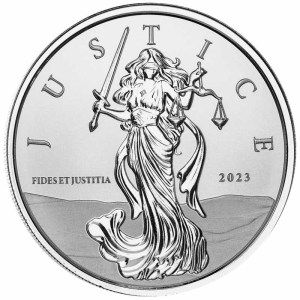 Moneda de Plata Dama de la Justicia de Gibraltar 1 oz 2023 Proof-Like