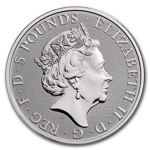 Moneda Queen's Beasts El Caballo Blanco de Plata 2 oz 2020 BU anverso