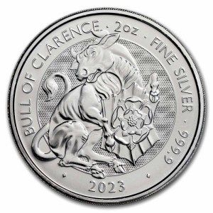 Moneda de Plata The Royal Tudor Beasts: El Toro de Clarence 2 oz 2023 BU