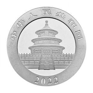 Moneda Panda de Plata 30 g 2022 reverso