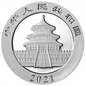 Moneda Panda Colored de Plata 30 g 2021 reverso