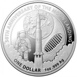 Moneda Alunizaje 50 aniversario de Plata 1 oz 2019
