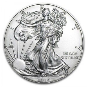 Moneda American Eagle de Plata 1 oz 2017 reverso