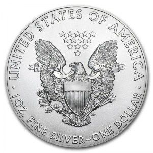 Moneda American Eagle de Plata 1 oz 2021 reverso