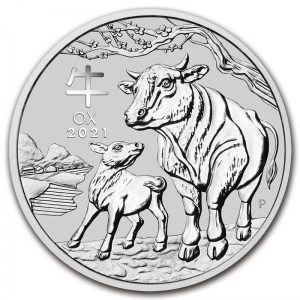 Moneda Año Lunar del Buey australiano de Plata 2021