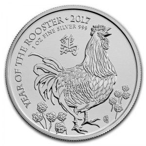 Moneda Año del Gallo UK de Plata 1 oz 2017