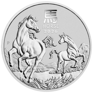 Moneda de Plata Año del Caballo de Australia 2026 BU