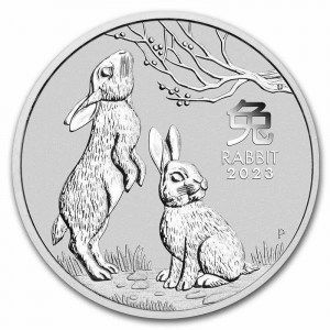 Moneda Año Lunar del Conejo de Plata australiano 2023 BU