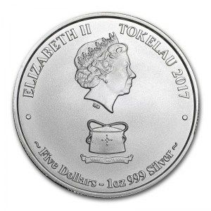Moneda Barracuda de Tokelau de Plata 1 oz 2017 Reverso
