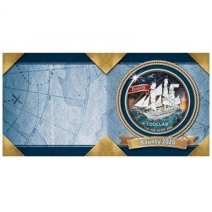 Moneda Bounty Alta Mar de Islas Cook de Plata 1 oz 2020 detalle trasera