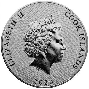 Moneda Bounty Alta Mar de Islas Cook de Plata 1 oz 2020 reverso