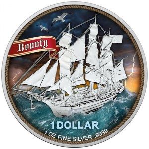 Moneda Bounty Alta Mar de Islas Cook de Plata 1 oz 2020