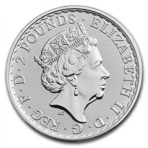 Moneda Britannia de Plata 1 oz 2018 reverso