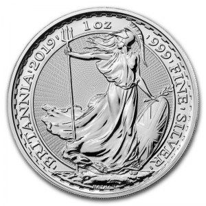 Moneda Britannia de Plata 1 oz 2019