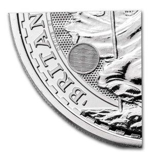 Moneda Britannia de Plata 1 oz 2021 detalle