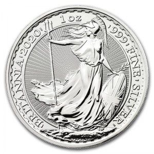 Moneda Britannia de Plata 1 oz 2020