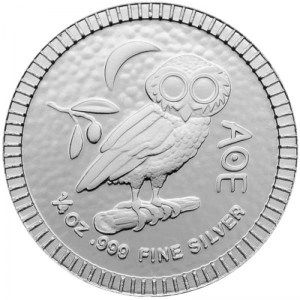 Moneda Búho ateniense de Niue de Plata 1/4 oz 2020