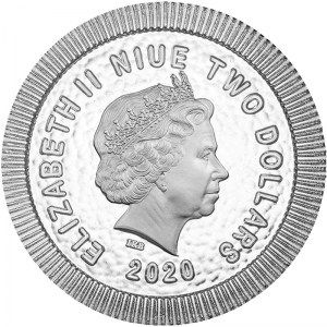 Moneda Búho ateniense de Niue de Plata 1 oz 2020 reverso