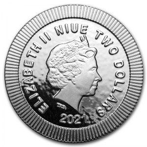 Moneda Búho ateniense de Niue de Plata 1 oz 2021reverso