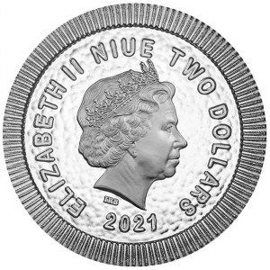 Moneda Búho Ateniense Coloreado de Plata 1 oz 2021 reverso