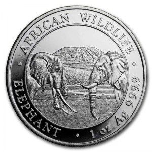 Moneda Elefante Somalí de Plata 1 oz 2020