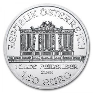 Moneda Filarmónica de Viena de Plata 1 oz 2018