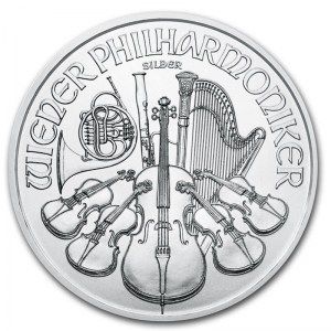 Moneda Filarmónica de Viena de Plata 1 oz 2020 reverso