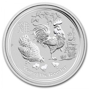 Moneda Año del Gallo de Plata 1 kg 2017