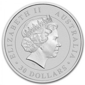 Moneda Koala de Plata 1 kg 2017 reverso