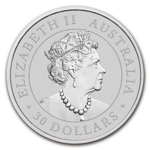 Moneda Kookaburra de Plata 1 kg 2021 reverso