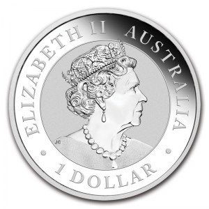 Moneda Kookaburra de Plata 1 oz 2021 reverso