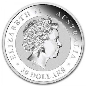 Moneda Kookaburra de Plata 1 kg 2017 reverso