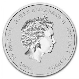 Moneda Krusty de Los Simpsons de Plata 1 oz 2020 reverso