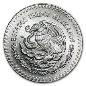 Moneda Libertad México de Plata 1 oz Circulada reverso