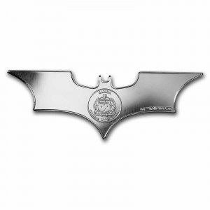 Moneda Batman Batarang de Plata 1 oz 2022 BU reverso