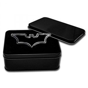 Moneda Batman Batarang de Plata 1 oz 2022 Color-BU Estuche
